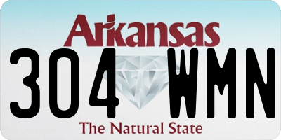 AR license plate 304WMN