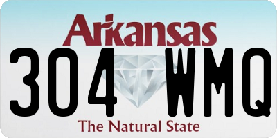 AR license plate 304WMQ