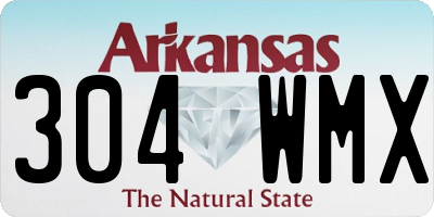 AR license plate 304WMX