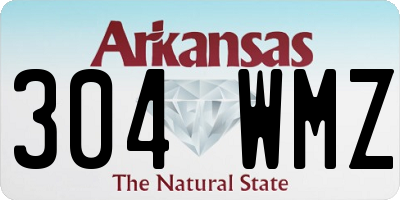 AR license plate 304WMZ