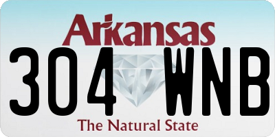 AR license plate 304WNB