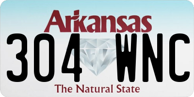 AR license plate 304WNC