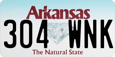 AR license plate 304WNK