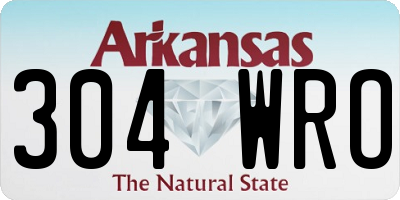 AR license plate 304WRO