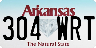 AR license plate 304WRT