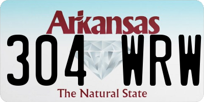 AR license plate 304WRW