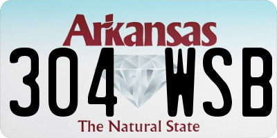 AR license plate 304WSB