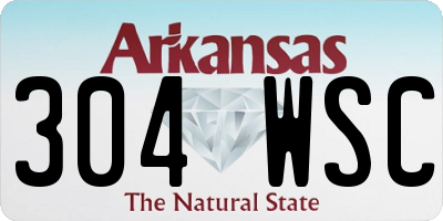 AR license plate 304WSC