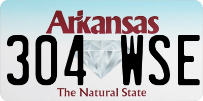 AR license plate 304WSE