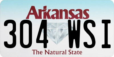 AR license plate 304WSI
