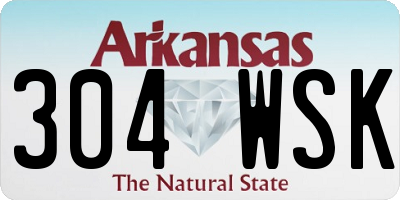 AR license plate 304WSK