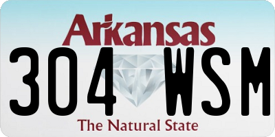 AR license plate 304WSM