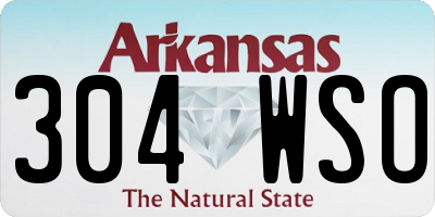 AR license plate 304WSO