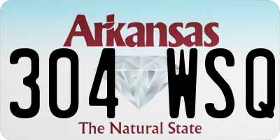 AR license plate 304WSQ