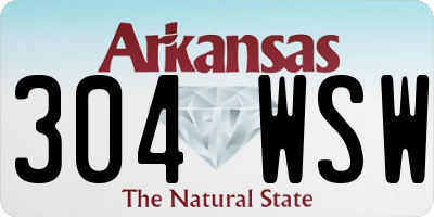 AR license plate 304WSW