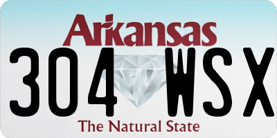 AR license plate 304WSX