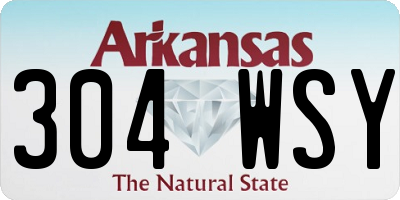AR license plate 304WSY
