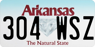 AR license plate 304WSZ