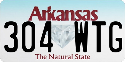 AR license plate 304WTG