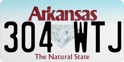 AR license plate 304WTJ