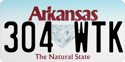 AR license plate 304WTK
