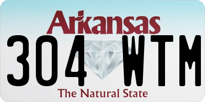 AR license plate 304WTM