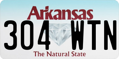 AR license plate 304WTN