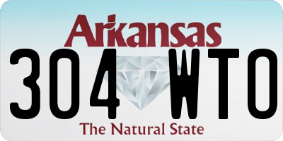 AR license plate 304WTO