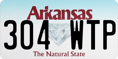 AR license plate 304WTP