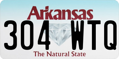 AR license plate 304WTQ