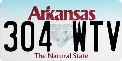 AR license plate 304WTV