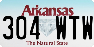 AR license plate 304WTW