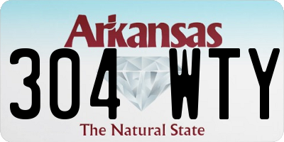 AR license plate 304WTY