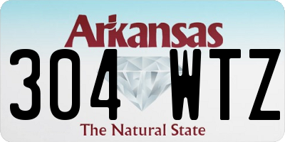 AR license plate 304WTZ