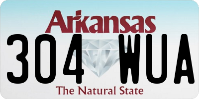 AR license plate 304WUA