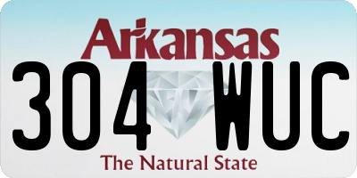 AR license plate 304WUC