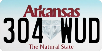 AR license plate 304WUD