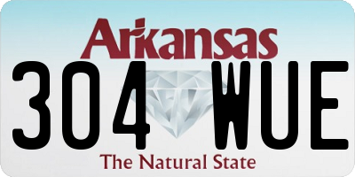 AR license plate 304WUE