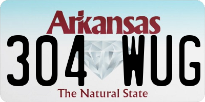 AR license plate 304WUG