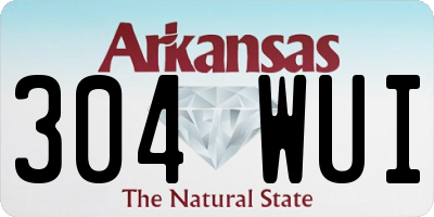 AR license plate 304WUI