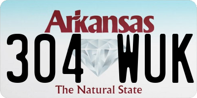 AR license plate 304WUK