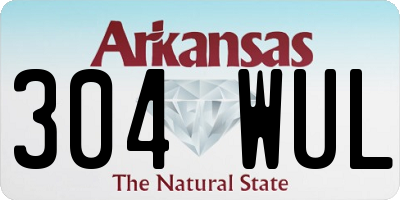 AR license plate 304WUL