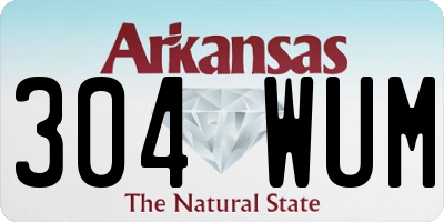 AR license plate 304WUM