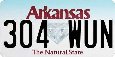 AR license plate 304WUN