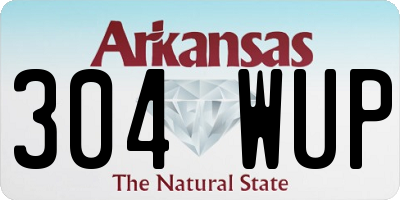 AR license plate 304WUP