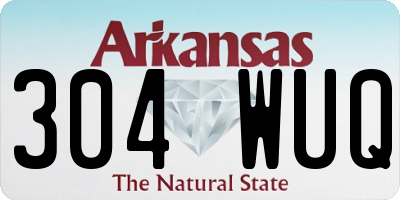 AR license plate 304WUQ