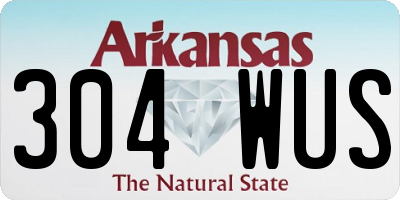 AR license plate 304WUS