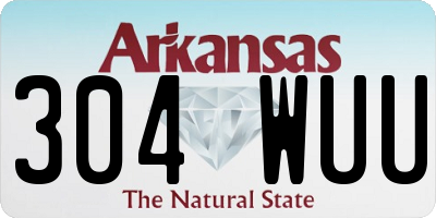 AR license plate 304WUU