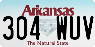 AR license plate 304WUV