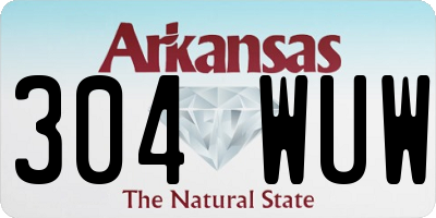 AR license plate 304WUW